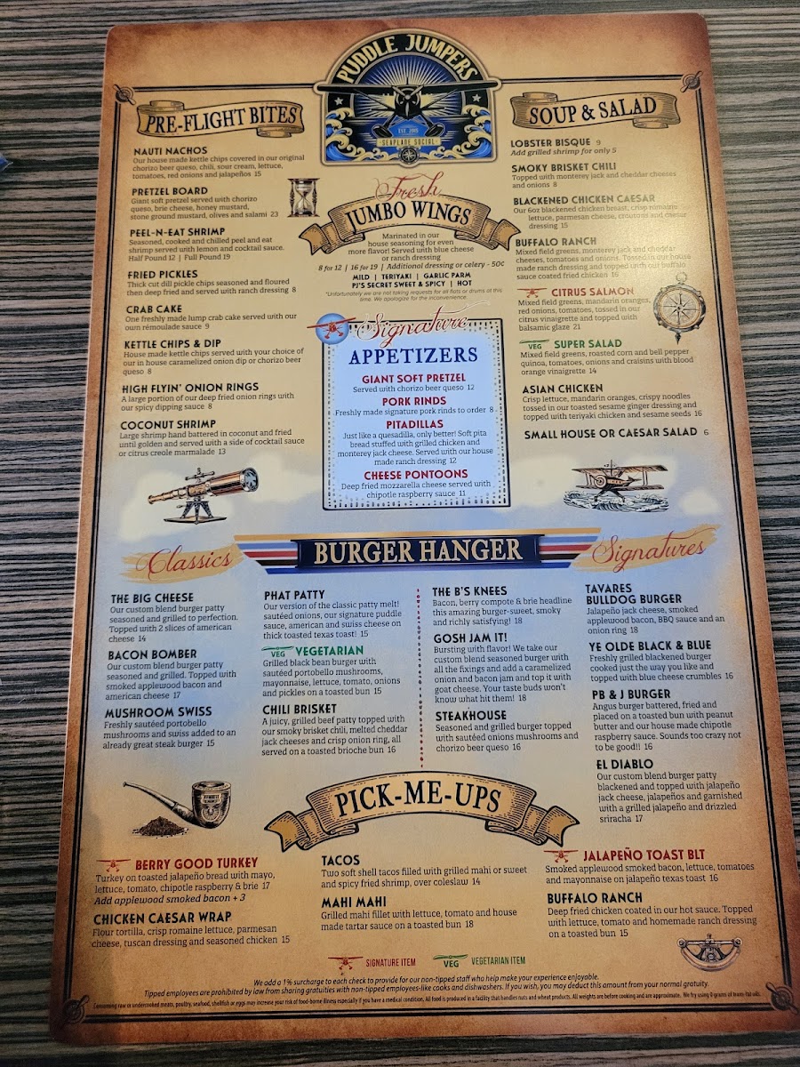 Puddle Jumpers Lakeside Grill & Bar Menu-7